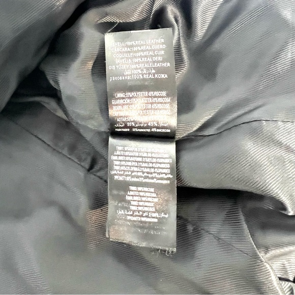 Bebe Black 100% Real  Leather Jacket - Picture 16 of 16
